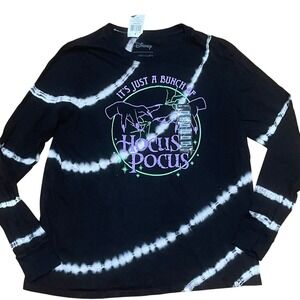 Disney Her Universe Women's Small Hocus Pocus Graphic Tie Dye‎ T Shirt Black NWT